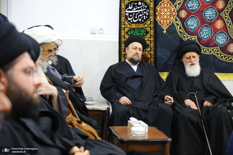 عزاداری شهادت حضرت فاطمه (س) در بیت آیت الله دوستی زنجانی‎