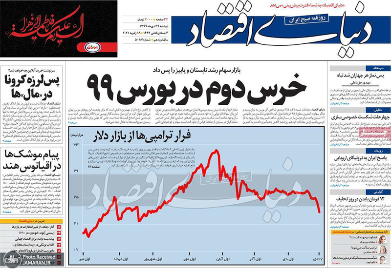 گزیده روزنامه های 29 دی 1399