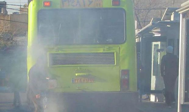 هفت اتوبوس دودزای پایتخت جریمه و متوقف شدند