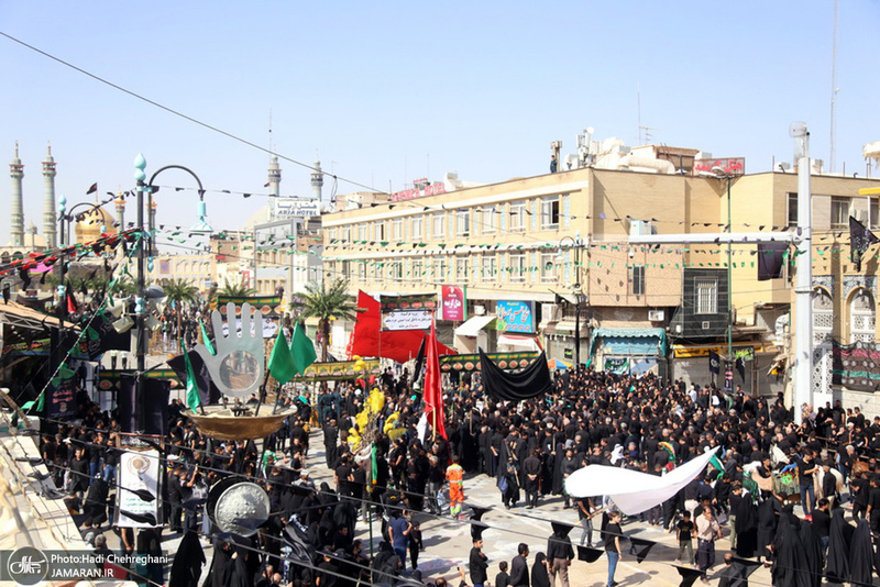 حال و هوای حرم کریمه اهل بیت در ظهر تاسوعای حسینی(ع)