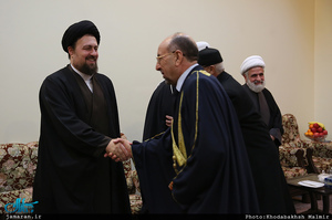 حاشیه دیدار جمعی از میهمانان کنفرانس وحدت اسلامی با سید حسن خمینی