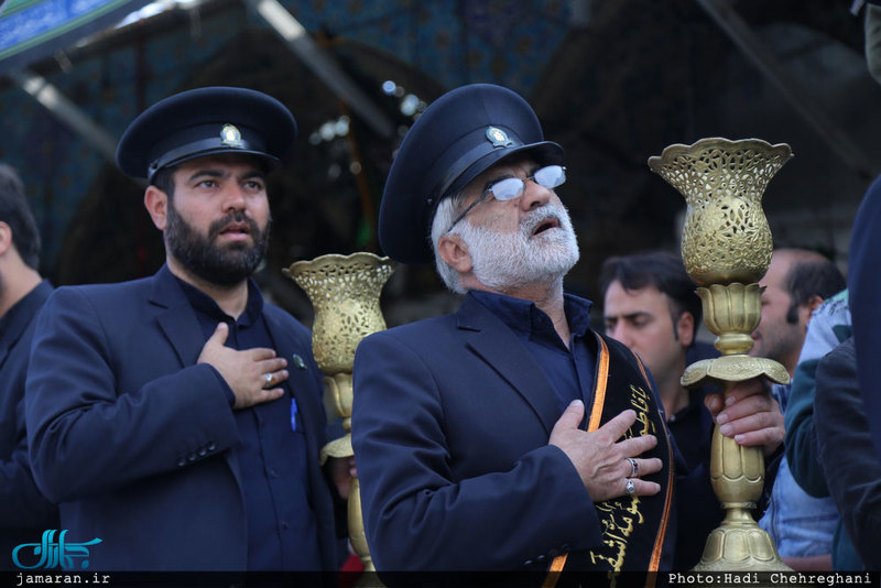 دسته عزاداری خادمان حرم حضرت معصومه ( س) در روز شهادت امام رضا (ع)