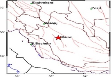 وقوع زلزله 2.8 ریشتری در شیراز