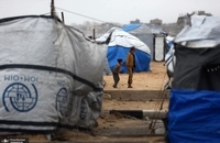 وضعیت دردناک مردم غزه پس از بارش باران و سرمای هوا  (4)