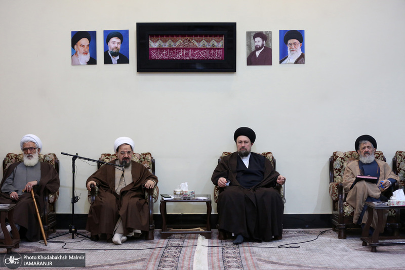 دیدار جمعی از روحانیون با سید حسن خمینی