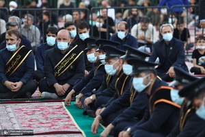 مراسم تعویض پرچم حرم حضرت معصومه (س) در شب اول ماه محرم‎‎