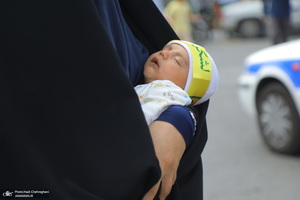 راهپیمایی نمازگزاران قمی در محکومیت جنایات رژیم صهیونیستی