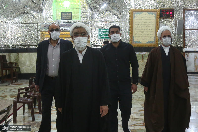 مراسم تشییع و خاکسپاری پیکر آیت الله ری شهری (ره) در حرم حضرت عبدالعظیم حسنی (ع)