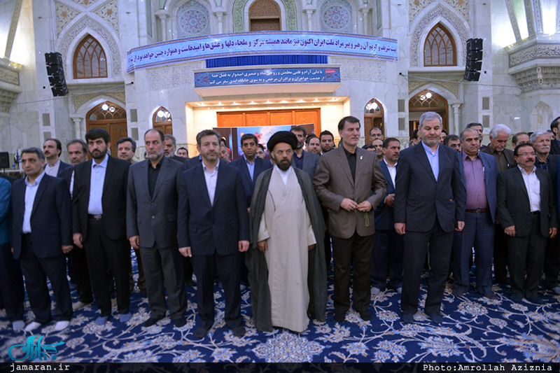 تجدید میثاق فرماندار و معی از کارکنان شهرقدس با آرمان های حضرت امام(س)