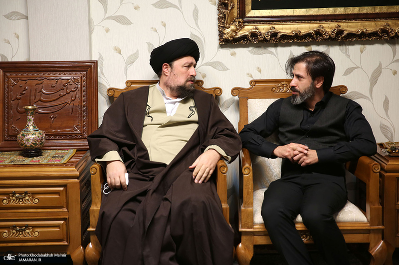 حضور سید حسن خمینی در منزل مرحوم آیت الله ری شهری (ره)