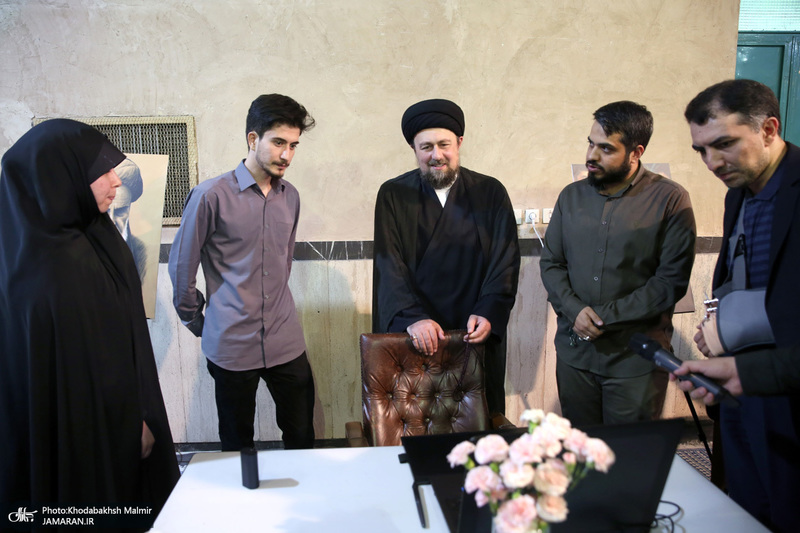 بازدید سیدحسن خمینی از  کارگاه طراحی زندگی سیاسی و عرفانی امام خمینی (ره) در حسینیه جماران