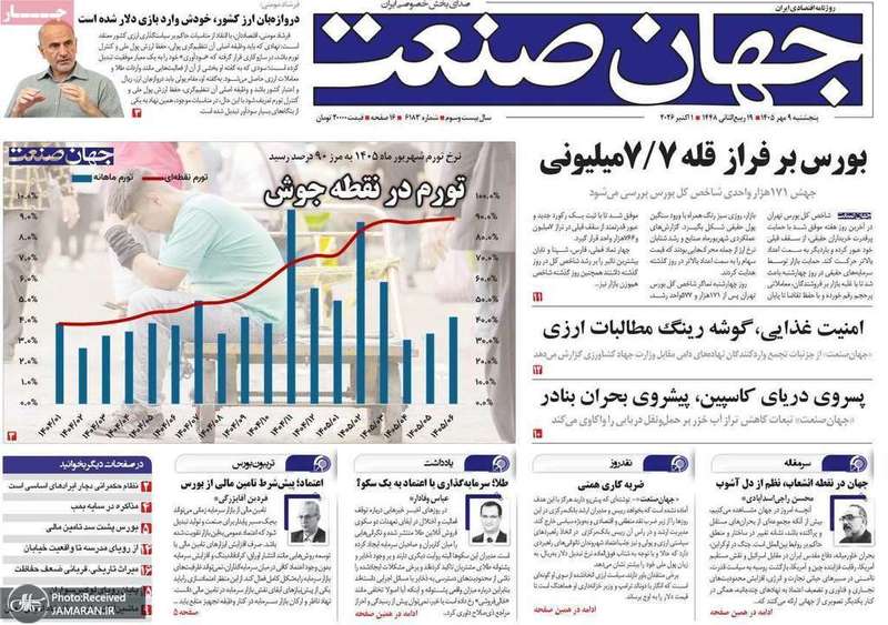 گزیده روزنامه های 9 مهر 1405