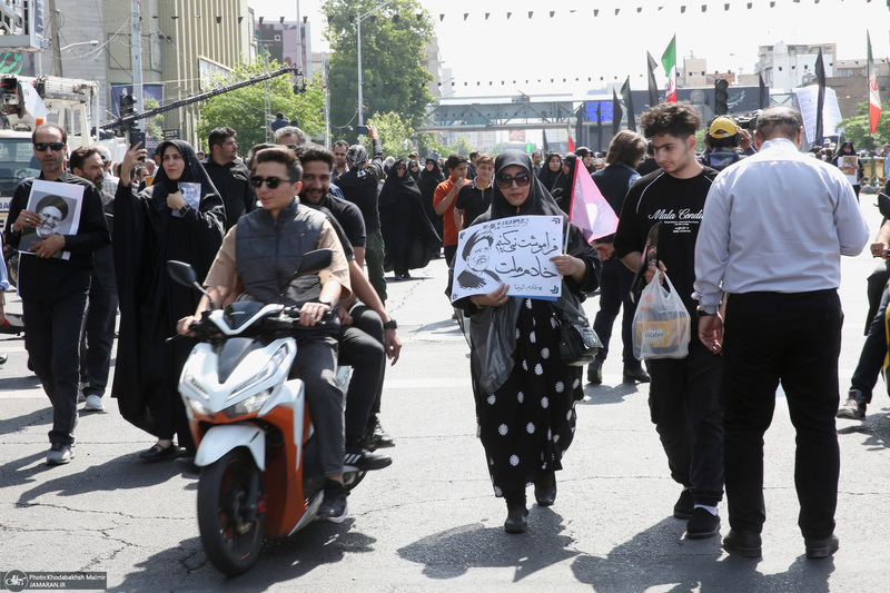 تشییع باشکوه پیکر رئیس جمهوری و یارانش در تهران- 6