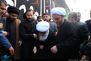 عزاداری آیت الله العظمی وحید خراسانی در سالروز شهادت حضرت فاطمه(س) 