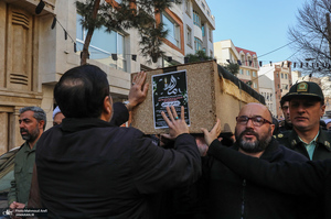 مراسم تشییع مادر شهیدان جواد سپهری