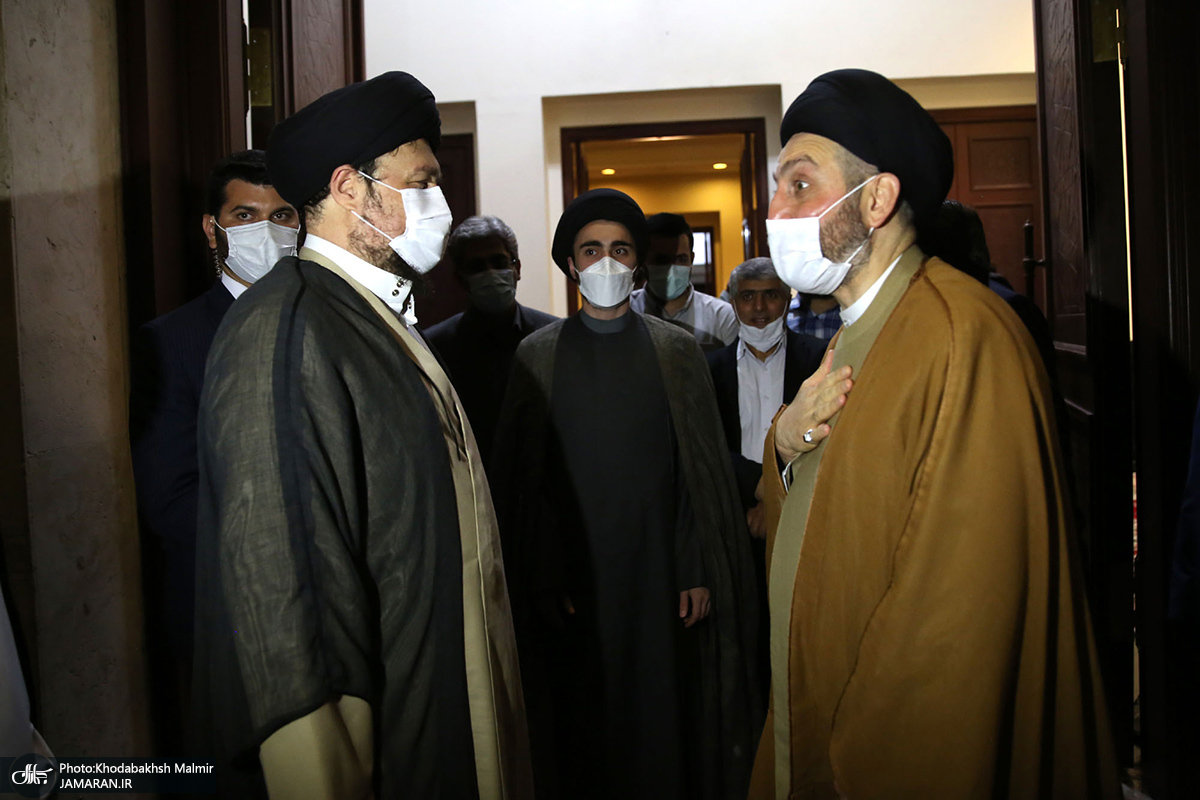 تسلیت سید عمار حکیم به سید حسن خمینی در پی درگذشت آیت الله موسوی بجنوردی