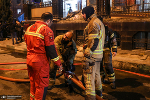 آتش‌سوزی در بیمارستان گاندی تهران