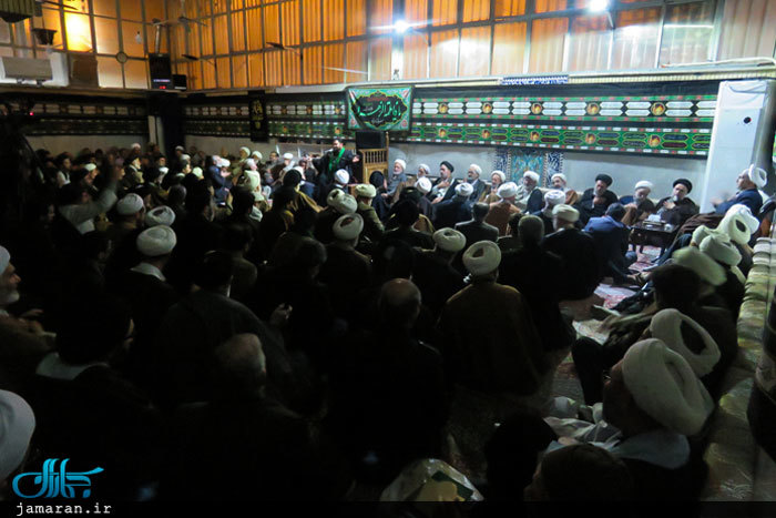 مراسم عزاداری ایام فاطمیه(س) در دفتر آیت الله العظمی صانعی در قم
