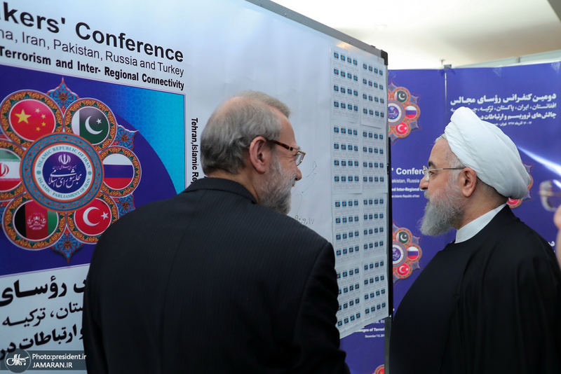 کنفرانس روسای مجالس ایران، افغانستان، پاکستان، ترکیه، چین و روسیه با حضور حسن روحانی