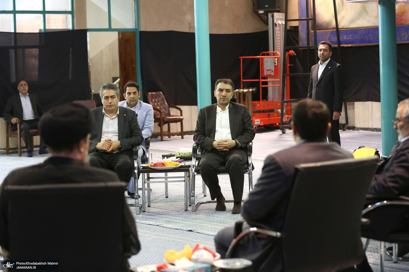 دیدار مدیرعامل بانک ملی ایران ابوالفضل نجارزاده و اعضای هیئت عامل با سید حسن خمینی