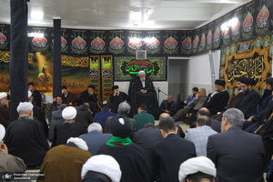 عزاداری شهادت حضرت فاطمه (س) در بیت آیت الله دوستی زنجانی‎