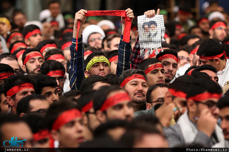 دیدار جمعی از جوانان و نوجوانان عازم اردوهای راهیان نور با رهبر معظم انقلاب