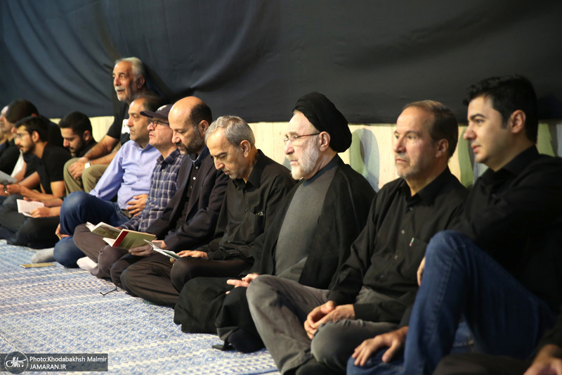 مراسم عزاداری در صبح روز تاسوعا در حسینیه جماران‎