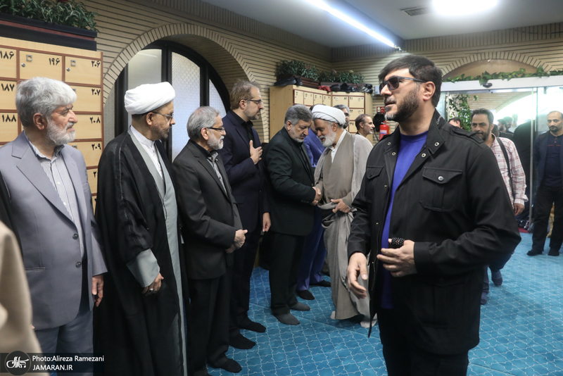 مراسم گرامیداشت شهید علی لاریجانی در مسجد بلال صدا و سیما