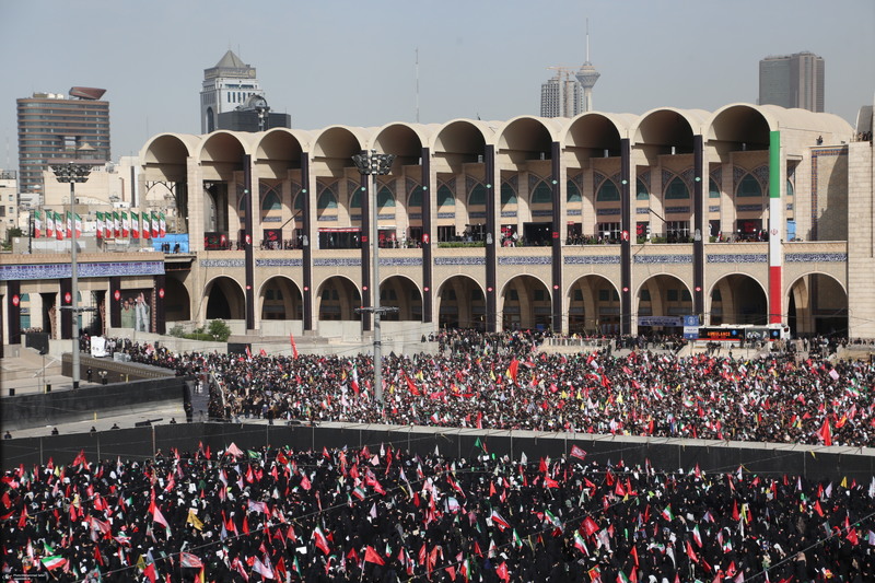مراسم وداع رهبر شهید در مصلی امام خمینی