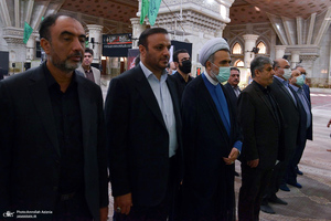 مراسم تودیع و معارفه رئیس حوزه قضایی بخش آفتاب در حرم امام خمینی