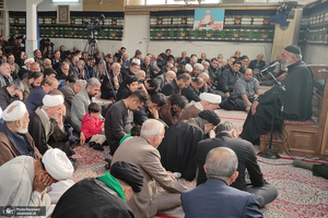 مراسم عزاداری شهادت حضرت زهرا (س) در دفتر آیت الله العظمی صانعی (ره)