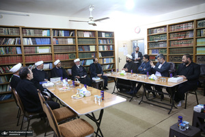 دیدار علی کمساری با شیخ ابوخوله رئیس مدرسه امام خمینی و علوم اسلامی در نجف اشرف