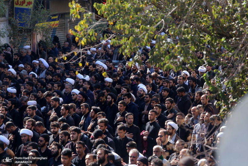 دسته عزاداری شهادت امام عسکری(ع) با حضور آیت العظمی وحید خراسانی
