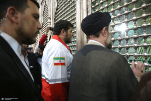 تجدید میثاق رییس و امدادگران جمعیت هلال احمر با ارمان های امام راحل