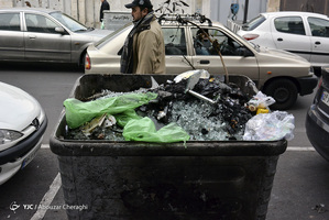 تخریب اموال عمومی تهران توسط اغتشاشگران + تصاویر