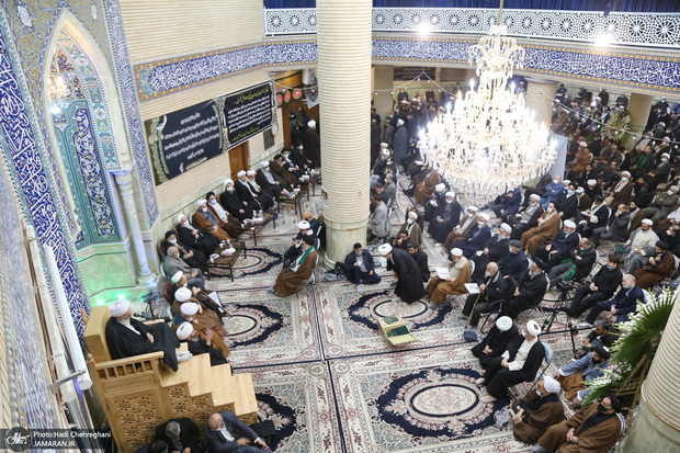 مراسم ختم همسر آیت الله العظمی فاضل لنکرانی (ره) برگزار شد