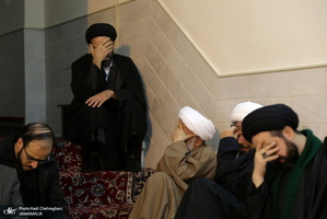 عزاداری در بیوت مراجع عظام تقلید و علما در سالروز شهادت حضرت فاطمه(س)