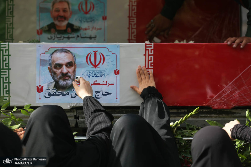 مراسم تشییع شهدای جنگ تحمیلی رژیم صهیونیستی در تهران-1