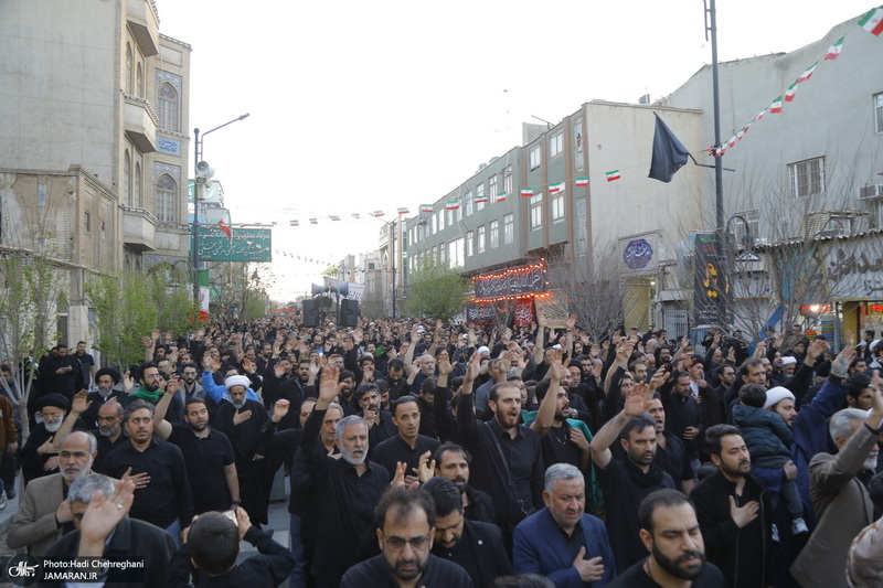 دسته عزاداری شهادت حضرت علی (ع) با حضور آیت‌الله العظمی وحید خراسانی