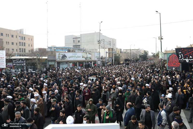 دسته عزاداری روز شهادت حضرت زهرا (س) با حضور آیت الله العظمی وحید خراسانی