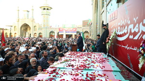 تشییع پیکر‌های ۸ شهید دلاور هوافضای سپاه و پدافند ارتش در قم
