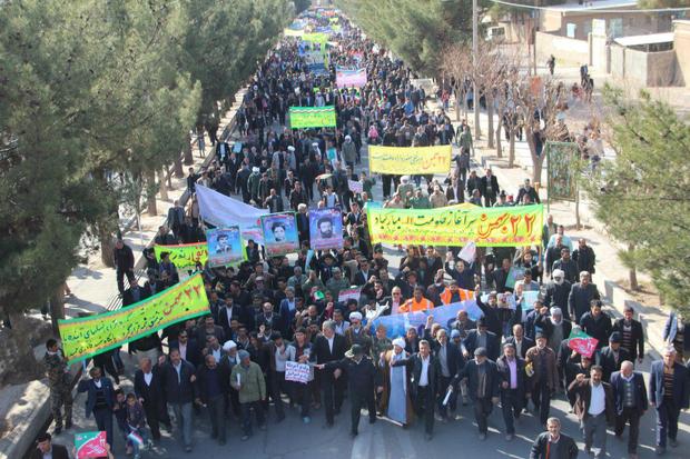 خودجوش‌ترین راهپیمایی 22بهمن در رشتخوار و تجدید پیمان با آرمان های جمهوری اسلامی