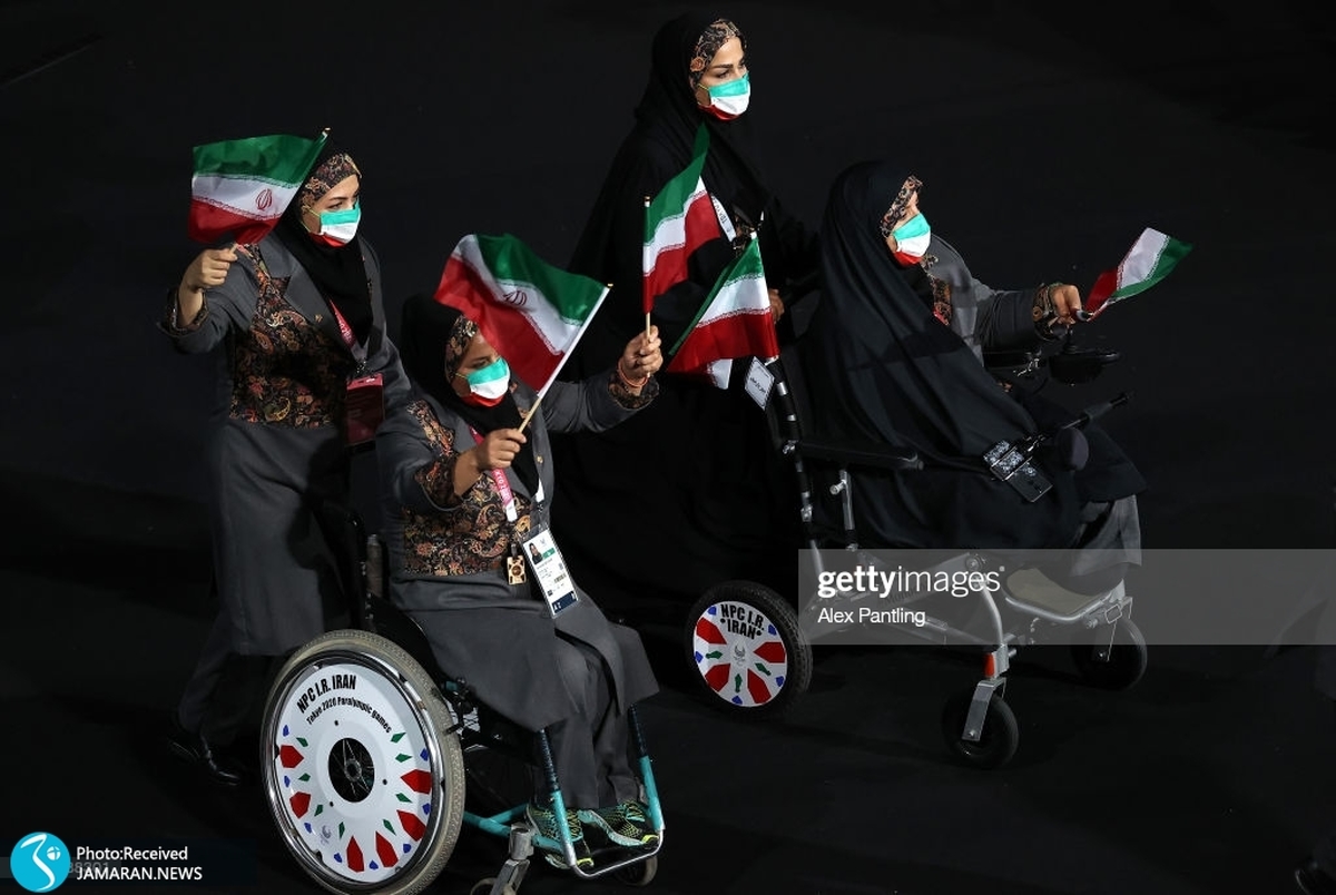 رژه کاروان ایران در پارالمپیک 2020 توکیو + عکس و ویدیو