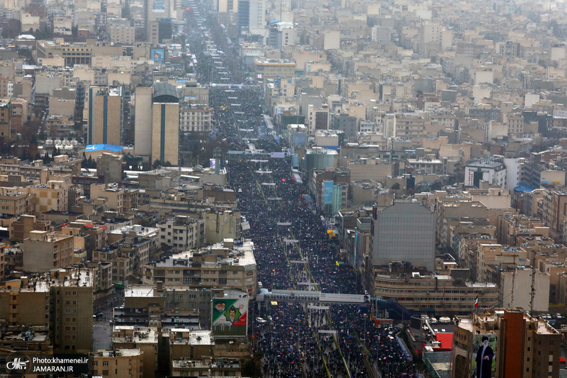 تصاویر هوایی راهپیمایی مردم تهران