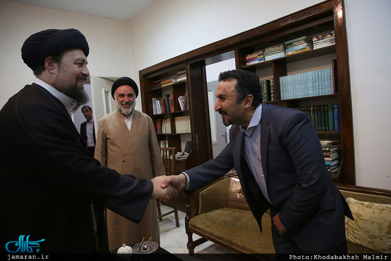 دیدار جمعی از اعضای مجلس علمای شیعه اروپاه با سید حسن خمینی 