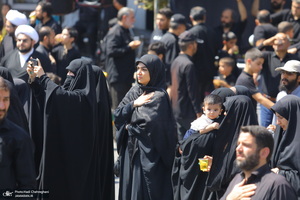 دسته عزاداری شهادت امام عسکری (ع) با حضور آیت‌الله العظمی وحید خراسانی