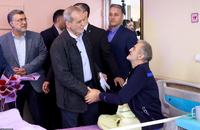 عیادت پزشکیان از جانبازان دوران هشت سال دفاع مقدس در بیمارستان میلاد شهریار (2)