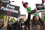 تظاهرات گسترده حمایت از مردم فلسطین در قلب لندن+ تصاویر