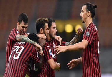 تثبیت صدرنشینی میلان با گل فوق العاده زلاتان
