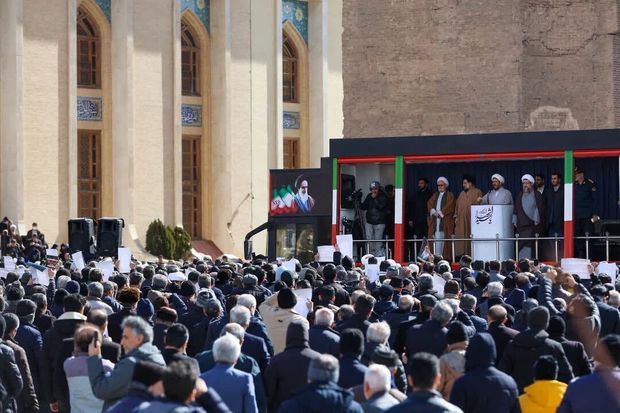 تجمع «نه به مذاکره با امریکا» در تبریز + عکس